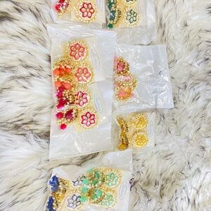Colorful Floral Earrings Set